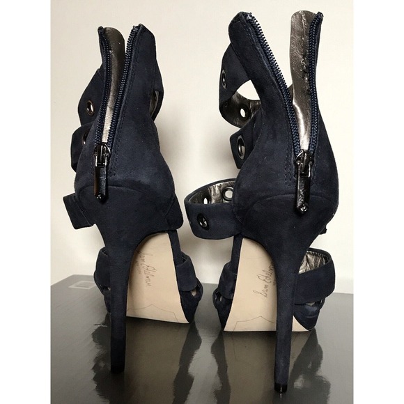 Sam Edelman Stiletto Sandals, Caged Open Toe with Metal Grommets 9.5M - Picture 10 of 11